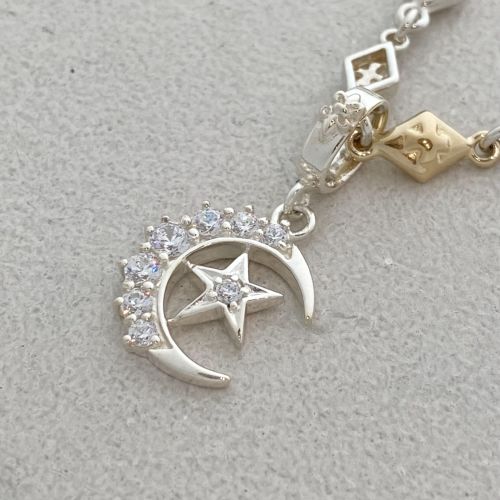 CRESCENT MOON / STAR PENDANT Silver / Zirconia Pendant（ペンダント