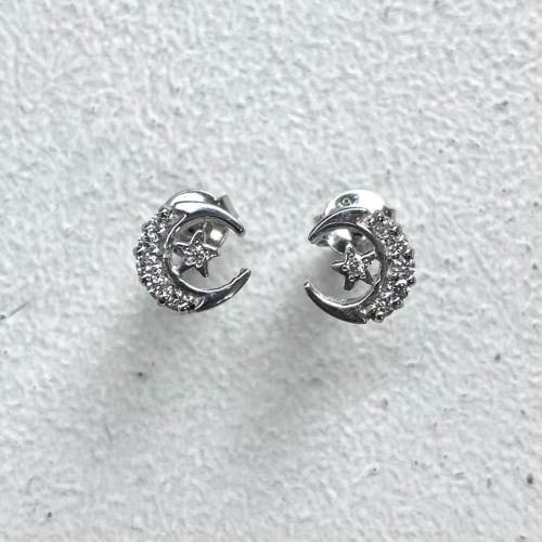 CRESCENT MOON PIERCE (ONE FOR PAIR) pierced earrings（ピアス