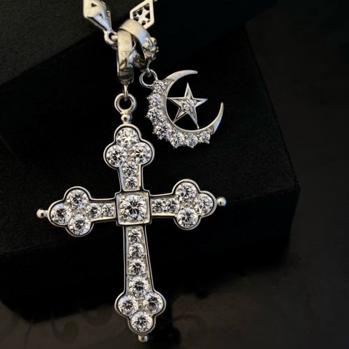 LARGE GOTHIC CROSS PENDANT SILVER/ZIRCONIA Pendant（ペンダント