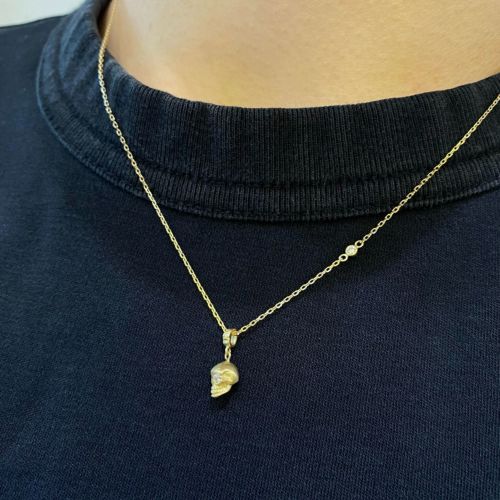 PETITE SKULL NECKLACE yellow gold Necklace（ネックレス） Loree