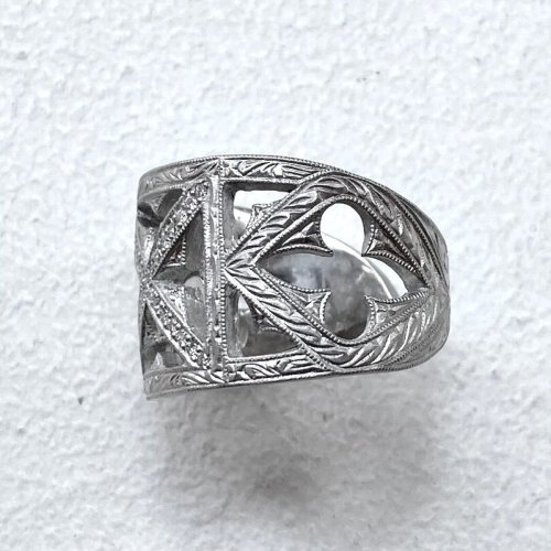 SMALL GOTHIC CROSS WRAP COLLECTION RING/DIAMONDS Small size Ring